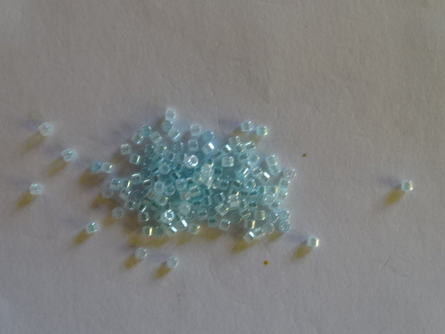 Delica Beads Size 11 Lined Crystal Pale Blue