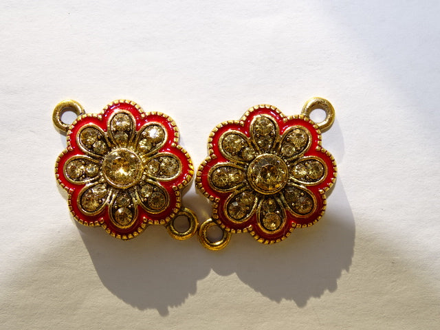 Antique Gold Plated,Alloy and Enamel Decorative Connector