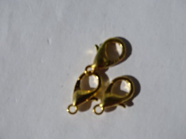 12mm Lobster Claw Gold
