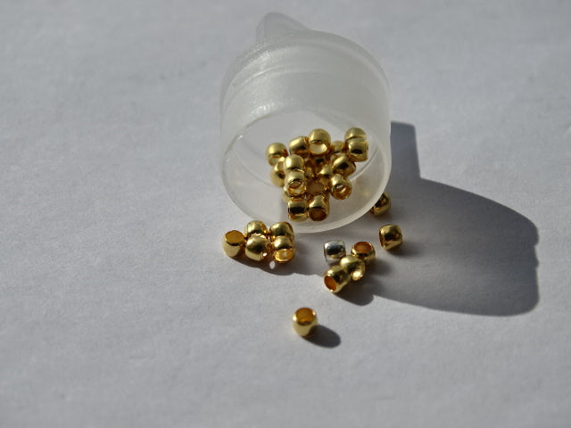 2mm Gold Round Crimp