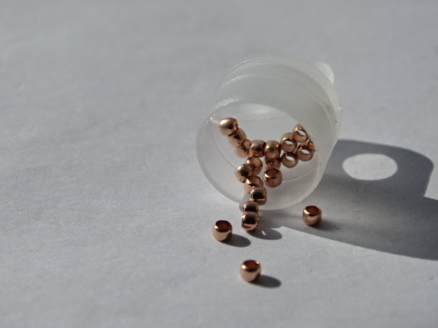 2mm Round Crimps Rose Gold