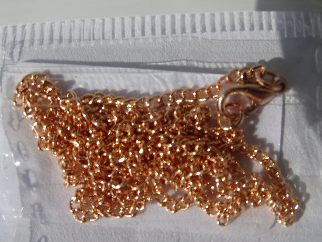 45cm Complete Curb Chain Rose Gold