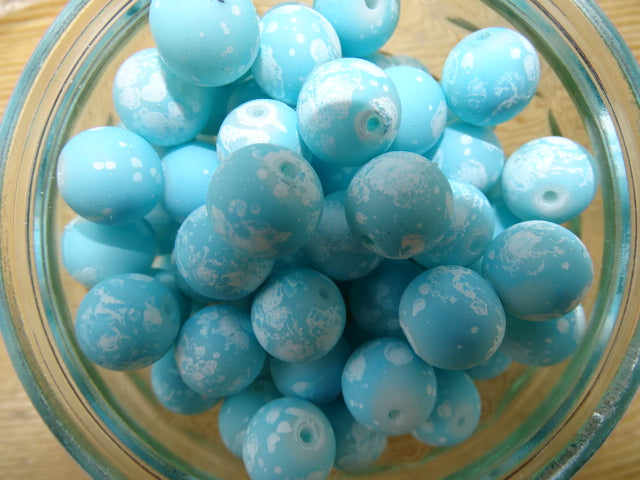 Galactic Summer Sky 12mm Rubber Coated Glass Beads