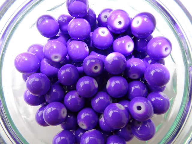 Panacolor 'Ultra Violet' 10mm Glass Beads
