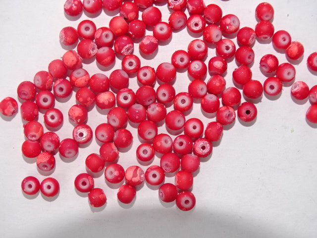 Galactic Coral 4mm Rubber Coated Glass Beads