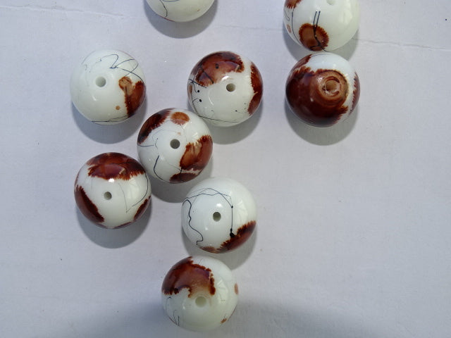 Cappucino 14mm Glass Beads