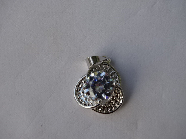 Silver Cubic Zirconia Single Pendant