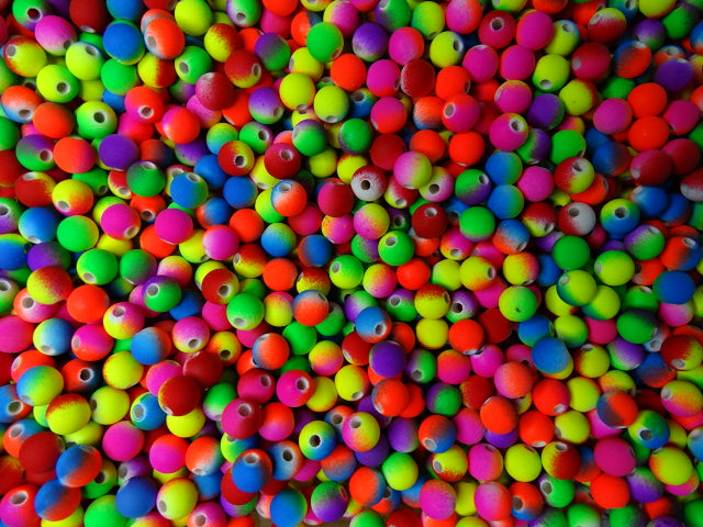 8mm Super Bright Neon Mix Acrylic beads