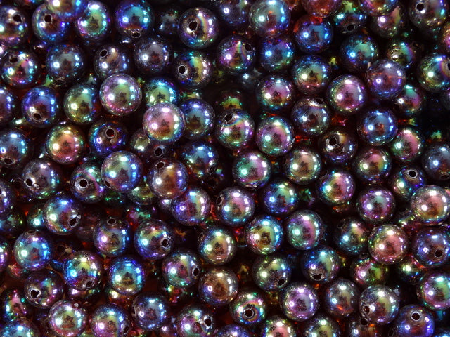 10mm Recycled Acrylic Beads  'Bronze Rainbow'