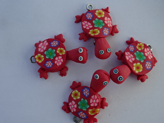 'Turtle-Ley Yours'  Polymer Clay Pendant 'Posy'