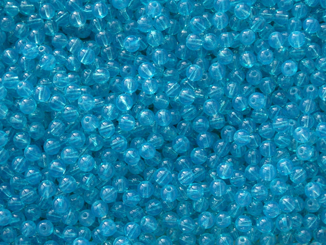 6mm glass beads 'Elsa Blue Opalite'
