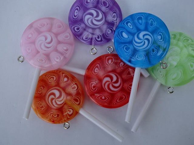 Large Lolly Resin Pendants  (Pack of 1)