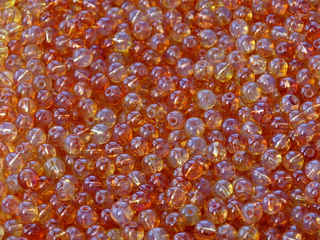 6mm Glass Beads. 'Honey Opalite'