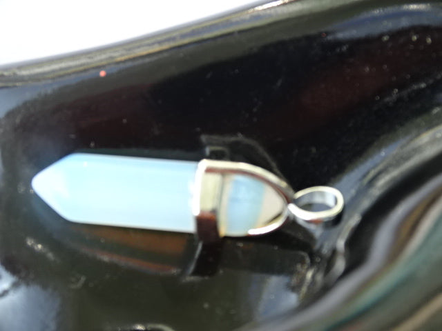 3cm Genuine Opalite Pendant with Brass Bail