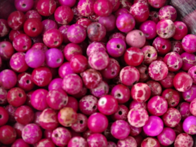 Semi Precious Imperial Jasper Crimson Dyed 6mm Beads
