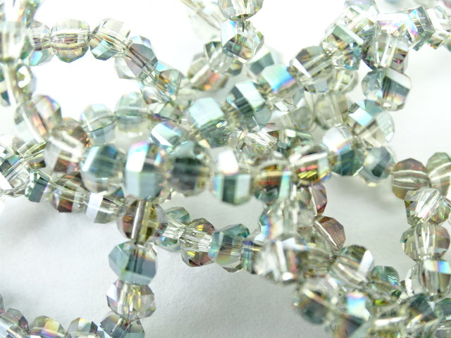 'Sparklies - Light Aquamarine'  4mm Faceted Glass Beads