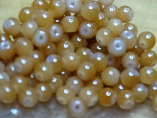 'Toffee'  6mm Imitation Jade Beads
