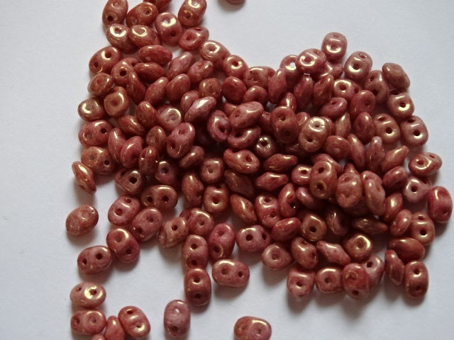 'Rose Gold Lustre'  Matubo Superduo Beads