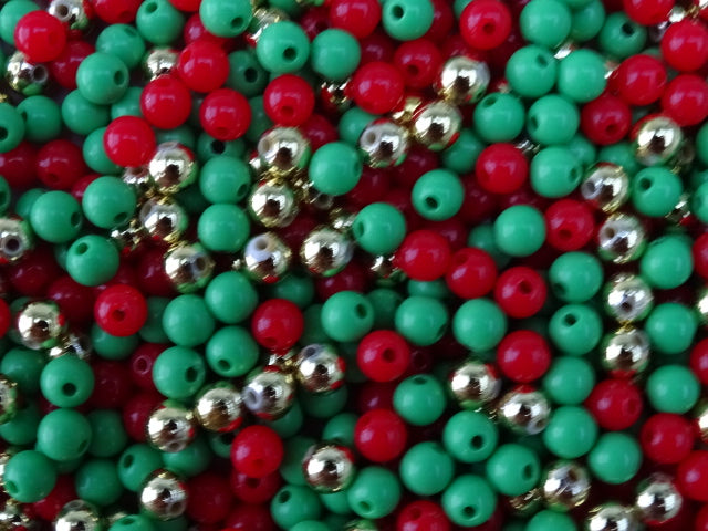 'Merry Mix' 6mm Acrylic Beads