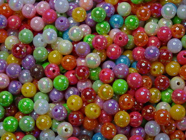 'Pearly Princess Mix'  8mm Recycled Acrylic Beads