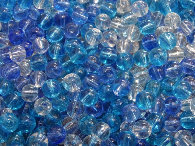 'Ice Ball'   Transparent Multi Mix  6mm Glass Beads