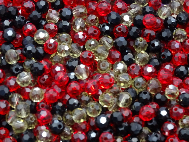 'Vampire Mix'  6mm Imitation Austrian Crystal Beads