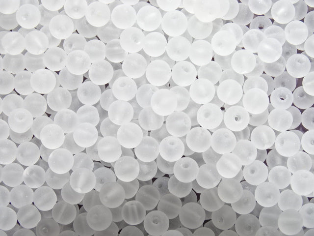 'Frosted Snowberry'   6mm Glass Beads