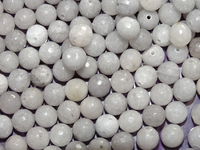 'Raincloud'   Dyed White Jade Beads  8mm- 9mm