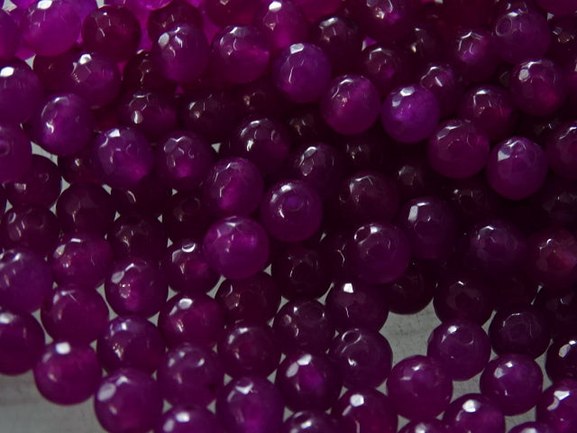 'Passion Fruit'  8mm-9mm Dyed White Jade Beads