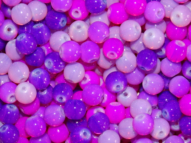 'Petal Multi Mix' Opalite Effect 8mm Beads