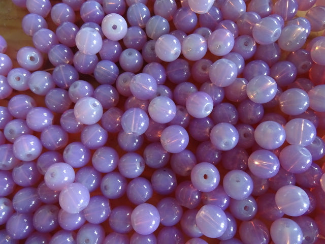 Hyacinth Opalite  8mm Glass Beads
