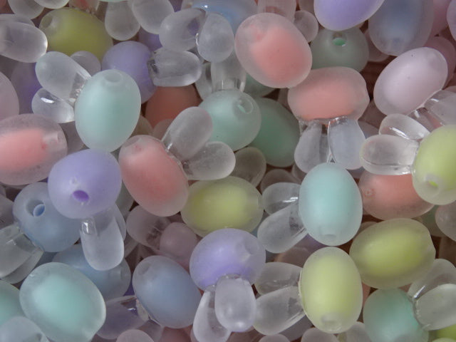 Acrylic Randomly Mixed Bunny Beads (Frosted Pastels)