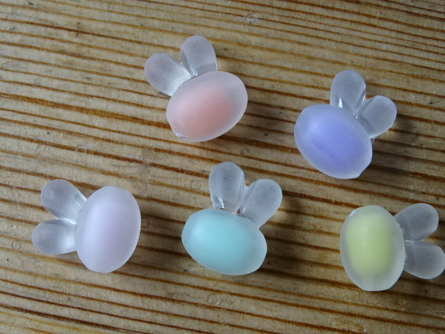 Acrylic Randomly Mixed Bunny Beads (Frosted Pastels)